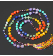 Чітки кам'яні Сім чакр P-Beads-059
