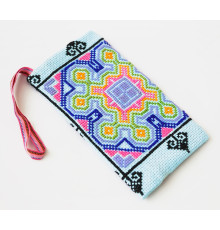 Гаманець - косметичка з вишивкою Блакитний