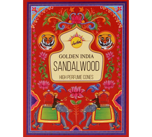 Ароматичні конуси Сандал Sreevani Back Flow cones Sandalwood