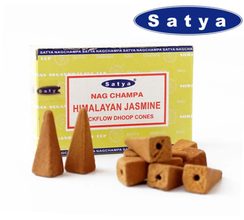 Ароматичні конуси Гімалайський жасмин Satya Back Flow cones HIMALAYAN JASMINE