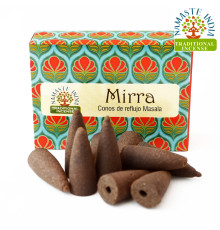Ароматичні конуси Мірра Namaste India Back Flow cones Myrrh