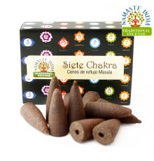 Ароматичні конуси Сім чакр Namaste India Back Flow cones 7 chakra