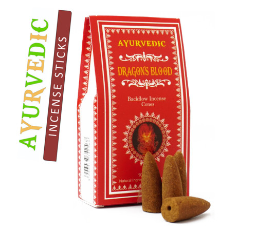 Ароматичні конуси Кров дракона Ayurvedic BACK FLOW Dragon Blood