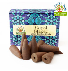 Ароматичні конуси Білий ладан Namaste India Back Flow cones White Copal