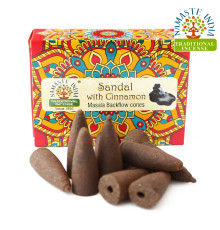Ароматичні конуси Сандал з корицею Namaste India Back Flow cones Sandal cinnamon