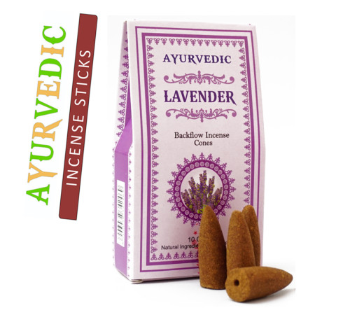 Ароматичні конуси Лаванда Ayurvedic BACK FLOW Lavender