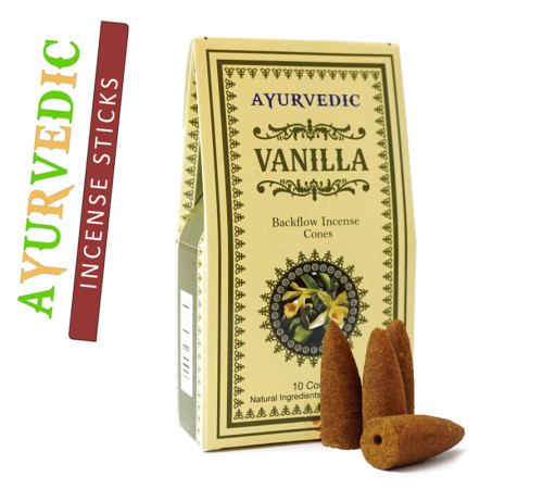 Ароматичні конуси Ваніль Ayurvedic Back Flow VANILLA