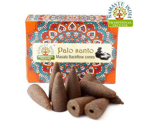 Ароматичні конуси Пало Санто Namaste India Back Flow cones Palo Santo