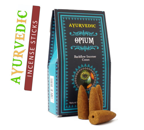 Ароматичні конуси Опіум Ayurvedic BACK FLOW Opium