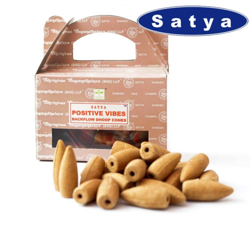 Ароматические конусы Позитивные вибрации Satya Back Flow cones POSITIVE VIBES