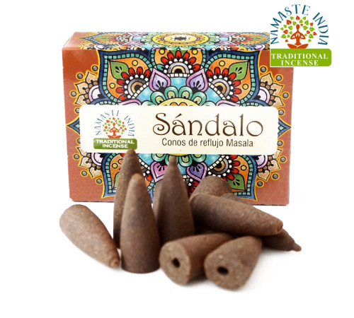 Ароматические конусы Сандал Namaste India Back Flow cones Sandalwood