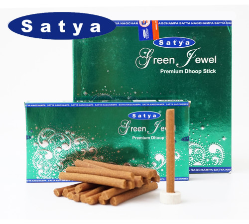 Ароматичні палички Зелена коштовність Satya Green Jewel DHOOP