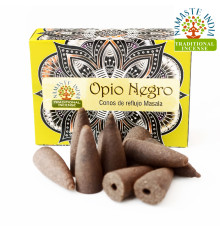 Ароматичні конуси Чорний опіум Namaste India Back Flow cones Black opium