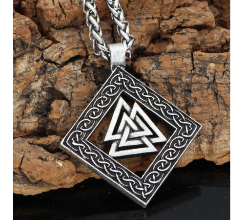 Кулон Тріксель у рамці білий метал