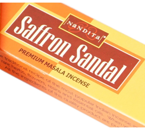 Ароматичні палички Шафран з Сандалом Nandita Saffron Sandal