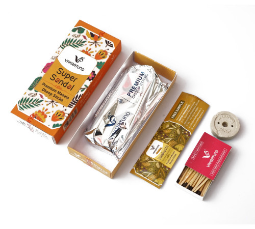 Ароматические палочки Супер Сандал UNITED FRAGRANCE Super Sandal Masala Dhoop