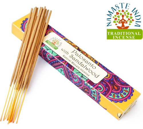 Ароматичні палички Пало Санто з сандалом Namaste India Palo Santo Sandalwood