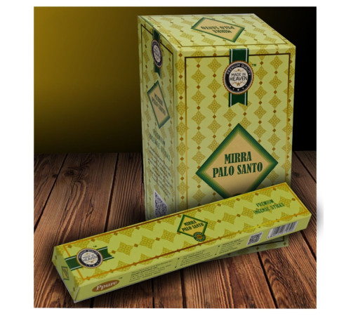Ароматичні палички Мірра з Пало Санто Made in Heaven Mirra Palo Santo