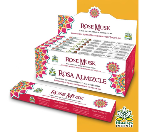 Ароматичні палички Троянда Муск Himalaya Mandala Rose Musk