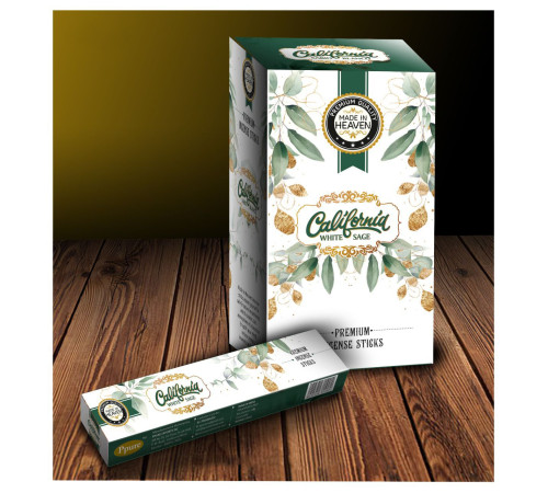 Ароматические палочки Белый шалфей MADE IN HEAVEN California White Sage