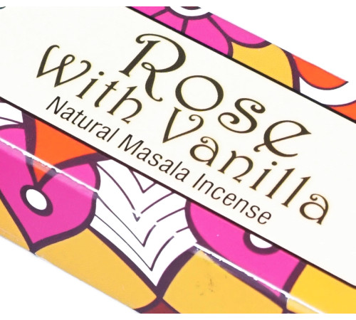 Ароматичні палички Троянда з ваніллю Namaste India Rose Vanilla