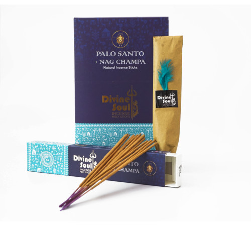 Ароматичні палички Пало Санто Наг Чампа Divine Soul Palo Santo Nag Champa