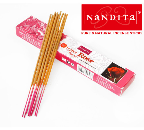 Ароматические палочки Роза Nandita Organic Rose