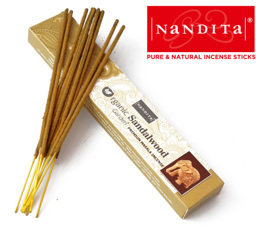 Ароматичні палички Сандалове дерево Nandita Organic Sandalwood