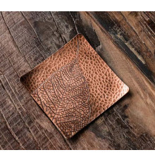 Блюдце для чабея "Лист Бодхи" цвет медь