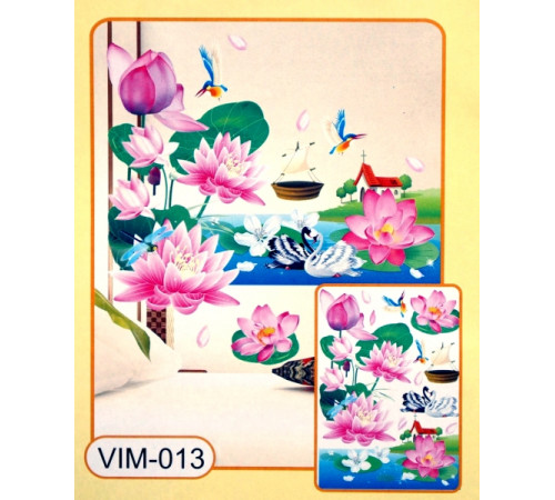 3D Декор - інсталяція ЛЕБЕДИ + ЛОТОСИ VIM-013