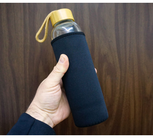 Бутылка для воды с кристаллом 550мл. Тигровый Глаз