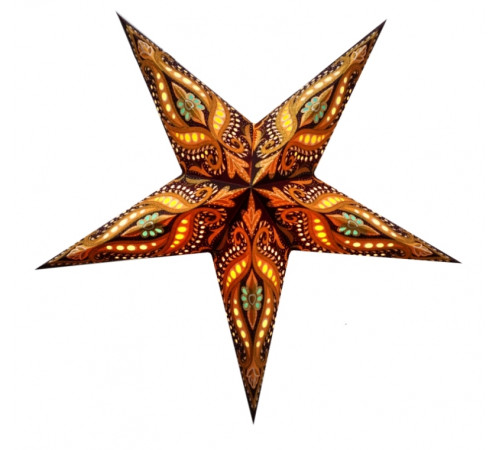 Абажур Зірка картонна 5 променів BROWN UNICORN ZARI