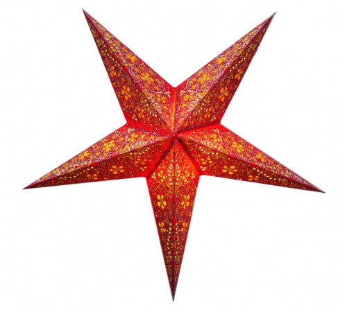 Абажур Зірка картонна 5 променів RED EMBD. DESIGN