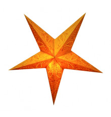 Абажур Зірка картонна 5 променів ORANGE PAISLEY EMBD.