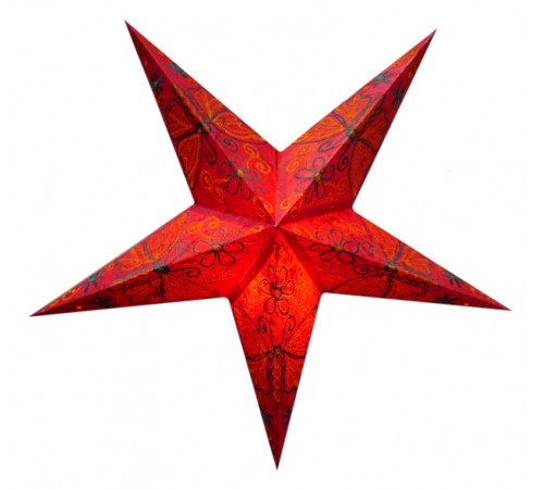 Абажур Зірка картонна 5 променів RED BUTTERFLY EMBD.