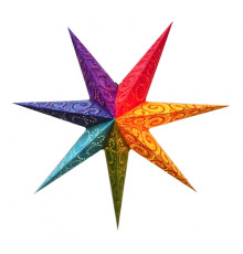 Абажур Зірка картонна 7 променів Rainbow
