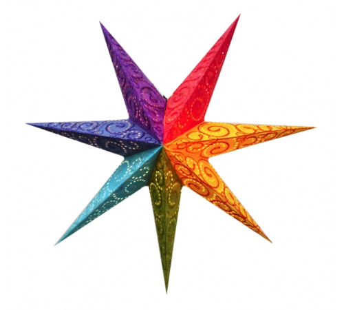 Абажур Зірка картонна 7 променів Rainbow