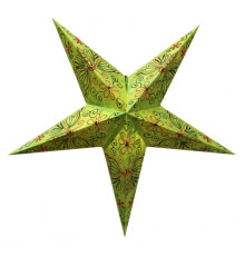 Абажур Зірка картонна 5 променів GREEN BUTTERFLY EMBD.