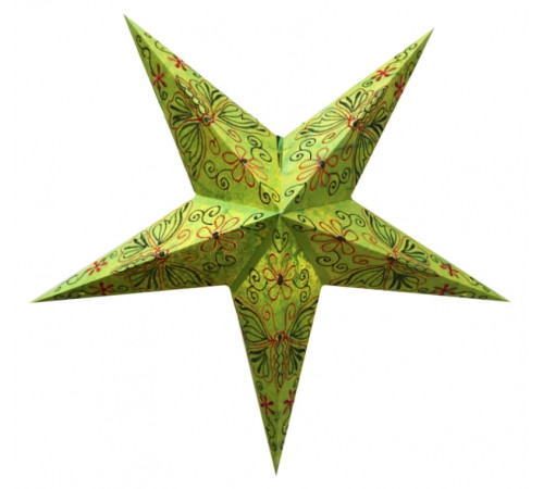 Абажур Зірка картонна 5 променів GREEN BUTTERFLY EMBD.