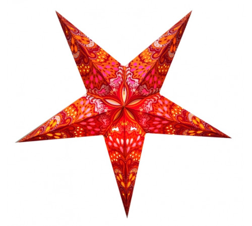 Абажур Зірка картонна 5 променів ORANGE TRISHUL