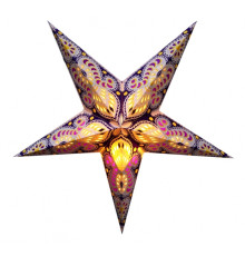 Абажур Зірка картонна 5 променів PURPLE AMBER GANESH