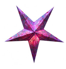 Абажур Зірка картонна 5 променів PURPLE BUTTERFLY EMBD.