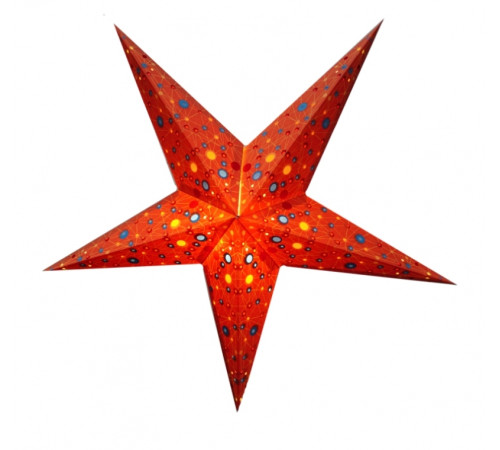 Абажур Зірка картонна 5 променів ORANGE UNIVERSE