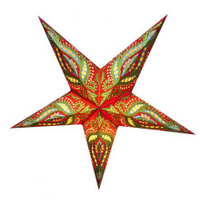 Абажур Зірка картонна 5 променів Red Green Unicorn Zari