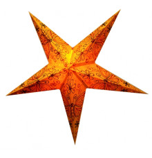 Абажур Зірка картонна 5 променів ORANGE BUTTERFLY EMBD.