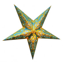 Абажур Зірка картонна 5 променів TURQUOISE GANESH ZARI